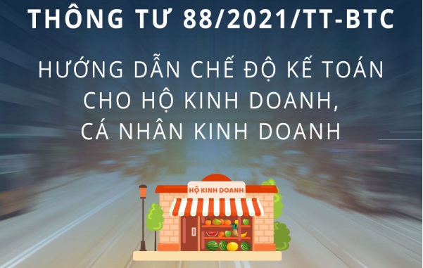 Thông tư số 88/2021/TT-BTC về chế độ sổ sách kế toán hộ kinh doanh