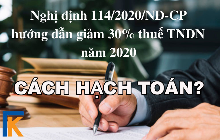 Hạch toán giảm 30% thuế thu nhập doanh nghiệp