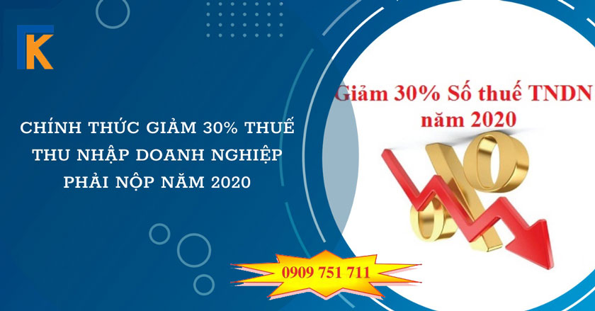 Chính thức giảm 30% thuế thu nhập doanh nghiệp