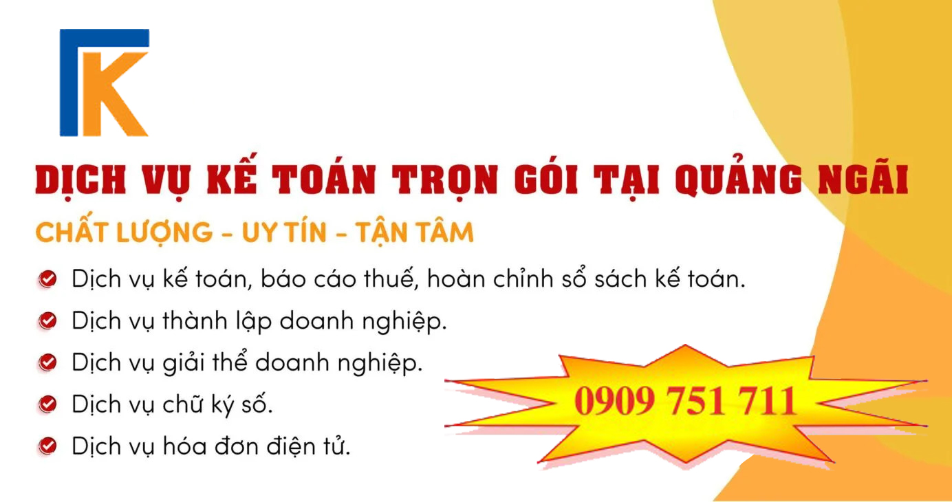 Dịch vụ kế toán trọn gói tại Quảng Ngãi