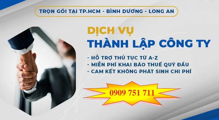 dịch vụ thành lập doanh nghiệp giá rẻ tại Bình Dương