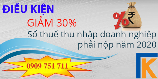 Điều kiện giảm 30% thuế thu nhập doanh nghiệp