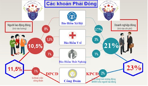 Các khoản đóng bảo hiểm xã hội