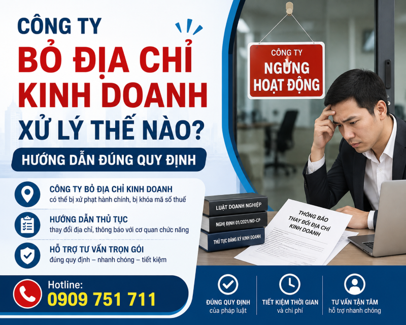 Công Ty Bỏ Địa Chỉ Kinh Doanh Xử Lý Thế Nào? Hướng Dẫn Đúng Quy Định